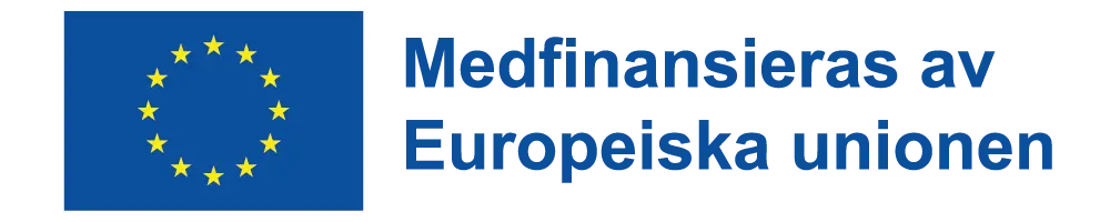 EU flagga med text Medfinansierad av Europeiska unionen