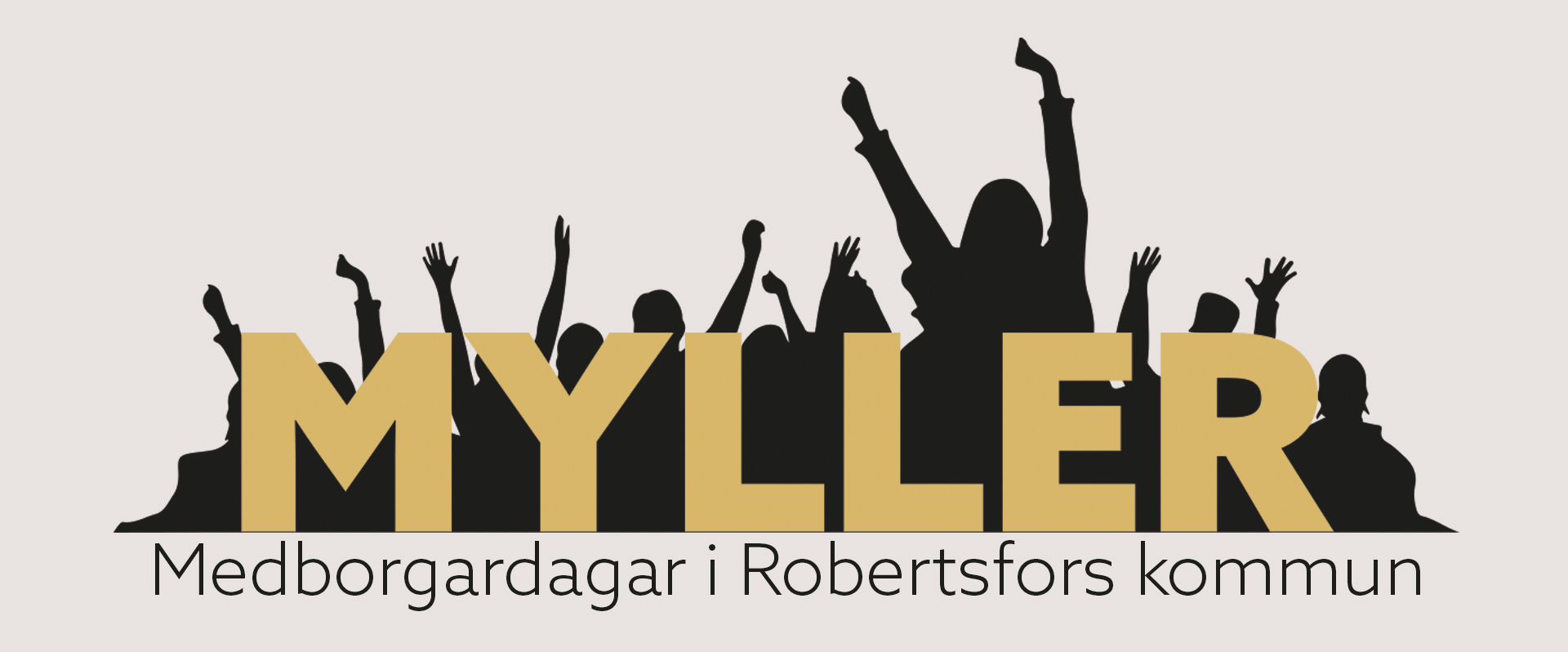 Logotyp Myller - undertext: Medborgardagar i Robertsfors kommun
